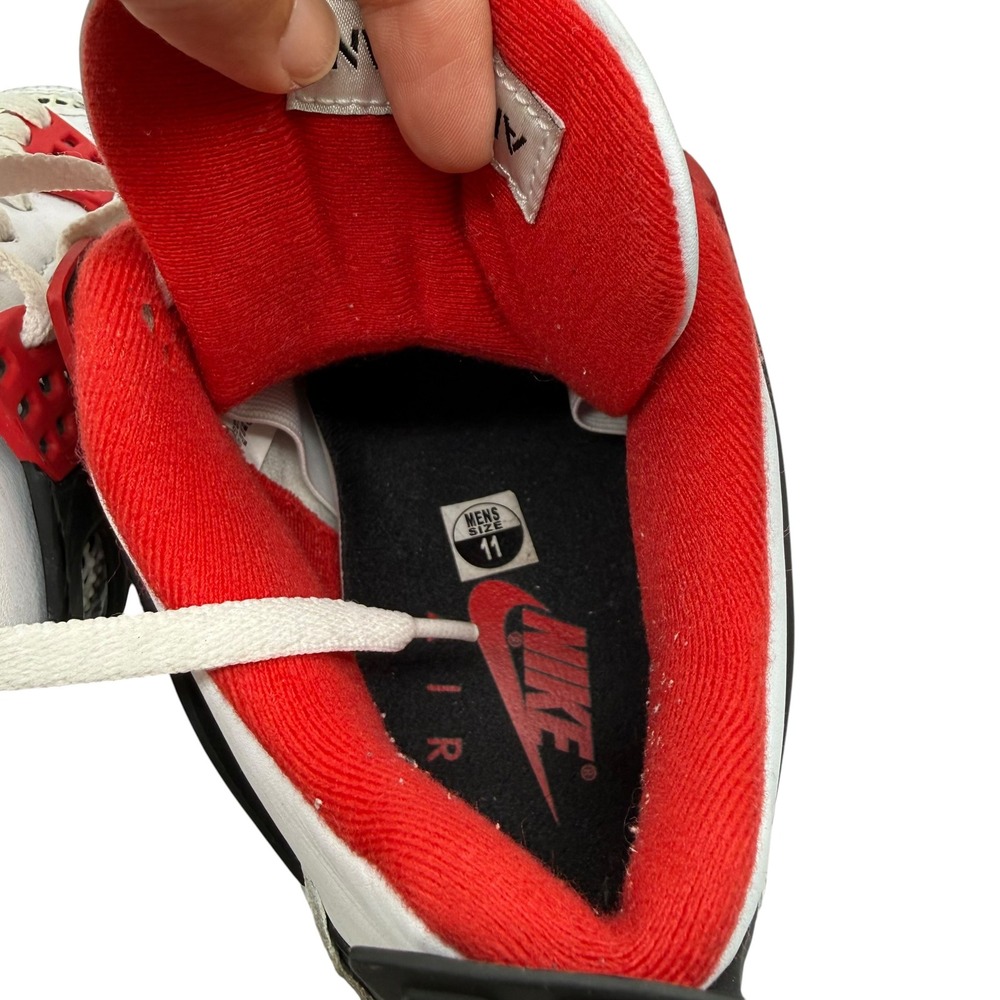 Nike Air Jordan 4 Retro Fire Red 2020 White Black Mens Sneakers Size 11 - Picture 6 of 10